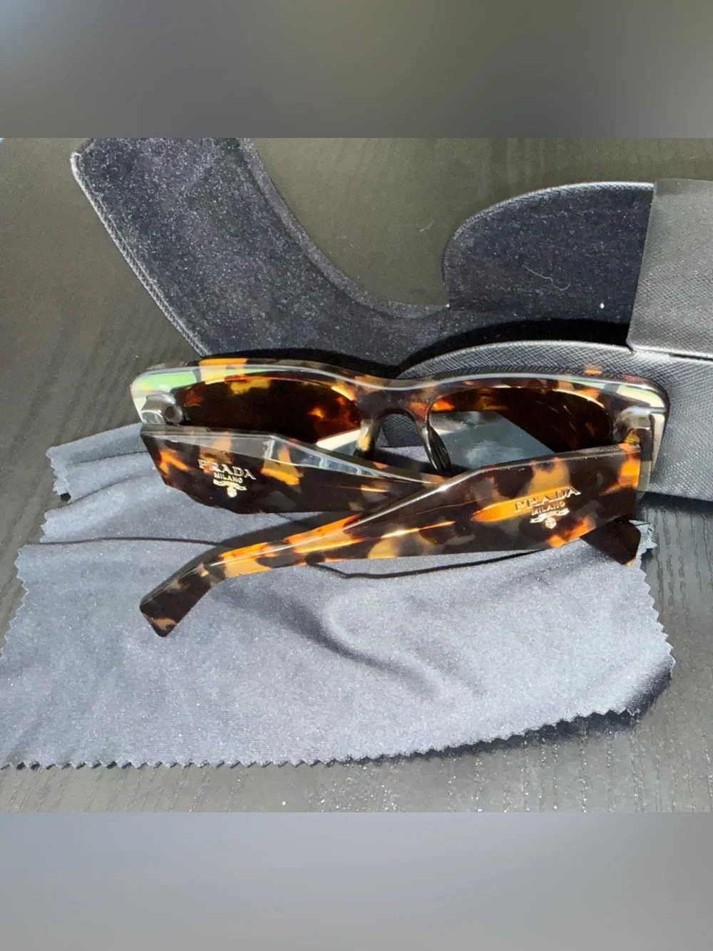 Prada Tortoiseshell Square Frame Sunglasses